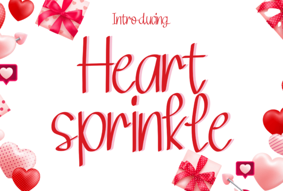 Heart Sprinkle: A Romantic Handwritten Font for Meaningful Designs