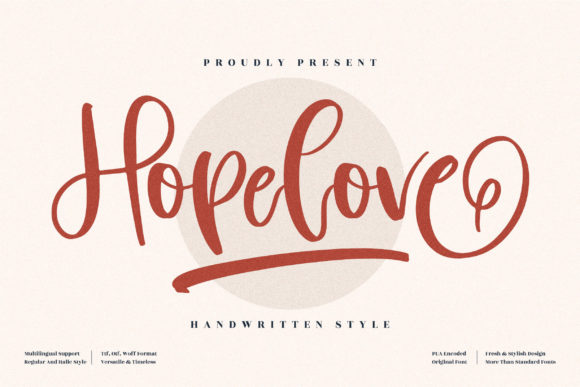 Hopelove: A Script Font That Brings Whimsy and Luxury to Your Designs