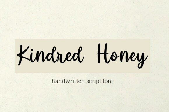 Kinded Honey: The Handwritten Font with Heart