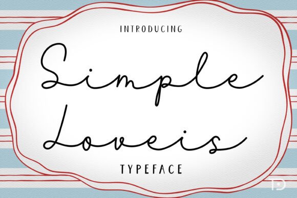 Simple Loveis: A Handwriting Script Font for Authentic Design